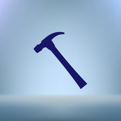 Hammer flat style vector icon