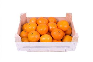 Mandarinen in Holzkiste