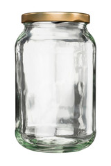 Closed glass jar with lid