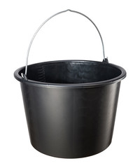 Black plastic bucket © donatas1205