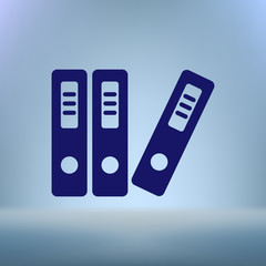 large folders with documents, web icon. vector design