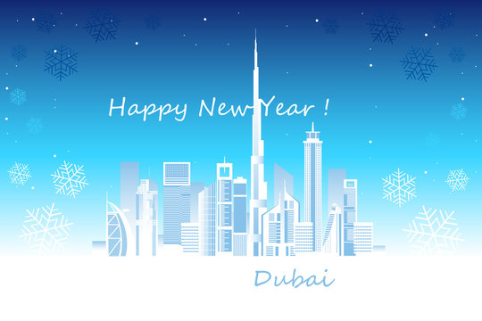 Happy New Year in Dubai city