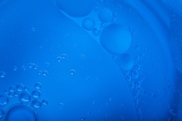 Oil droplets on water surface