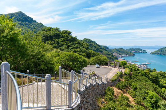 Akinada Tobishima Kaido( islands in Inland Sea of Seto are connected at a bridge.)