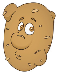 Fresh potato cartoon