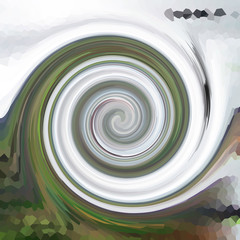 Fototapeta premium Swirls of digital paint suitable as background for projects on a