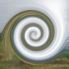 Fototapeta premium Swirls of digital paint suitable as background for projects on a