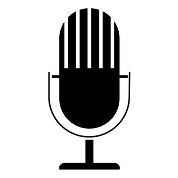 Microphone Icon with vertical grills