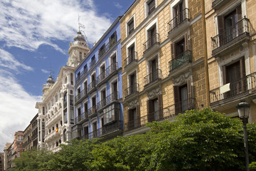 Fototapeta na wymiar Historical buildings in Madrid, Spain
