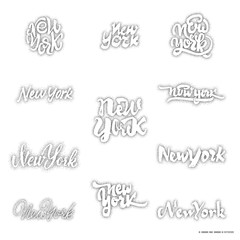 New York - hand drawn dotwork, calligraphy and lettering, for use in your designs logos, or other products