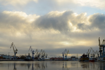 Fototapeta premium Dark clouds in the sky.