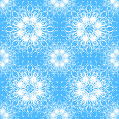 Seamless pattern with snowflakes 1