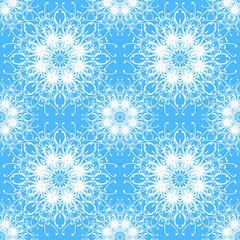 Seamless pattern with snowflakes 1