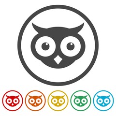 Owl icons set 