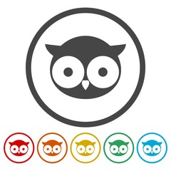 Owl icons set 