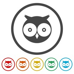 Owl icons set 