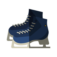 Ice skate icon. Winter sport hobby recreation equipment and activity theme. Isolated design. Vector illustration