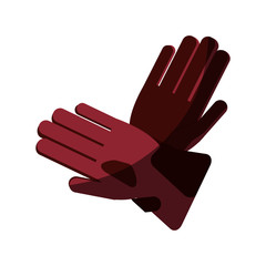 Glove icon. Winter cloth warm fashion and cold theme. Isolated design. Vector illustration