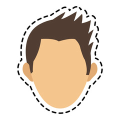Man icon. Male avatar person people and human theme. Isolated design. Vector illustration