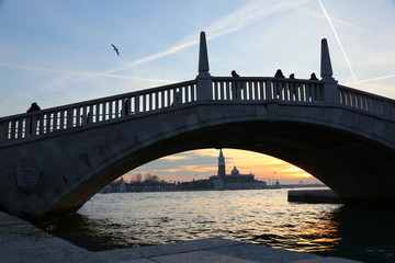 Venice Bridge at sunset