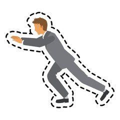 Businessman icon. Management corporate job and leader theme. Isolated design. Vector illustration