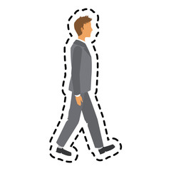 Businessman icon. Management corporate job and leader theme. Isolated design. Vector illustration