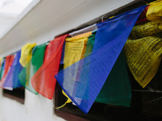 Colorful Buddhist prayer flags