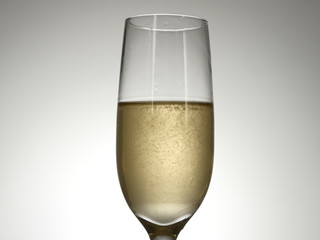 champagne glass isolated