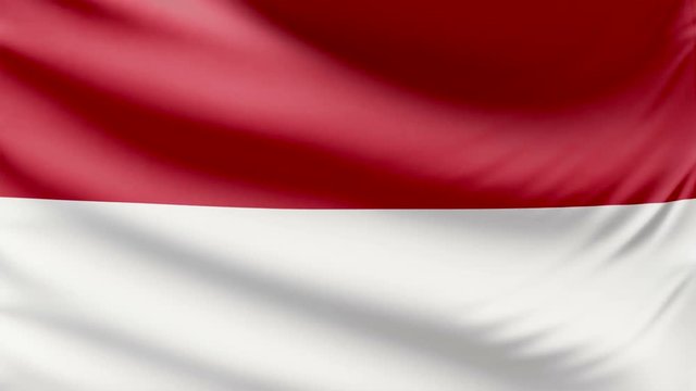 Realistic beautiful Monaco flag 4k