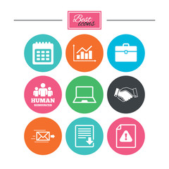 Office, documents and business icons.