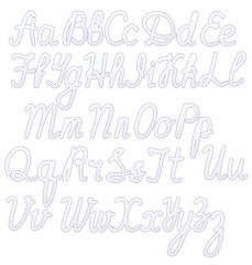 Writing alphabet white
