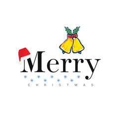 merry christmas icon in colorful illustration