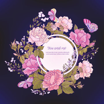 Rose flower background. Good for greeting card for birthday, inv
