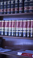 Legal books in lawyers office