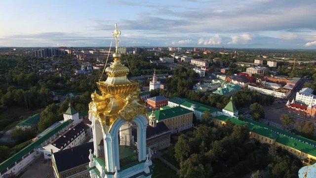 The Holy Trinity-St. Sergius Lavra. Sergiev Posad. Aerial view.