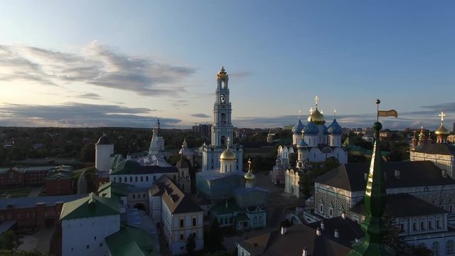 The Holy Trinity-St. Sergius Lavra. Sergiev Posad. Aerial view.