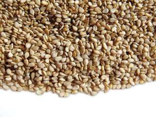 Sesame Seeds on a white background