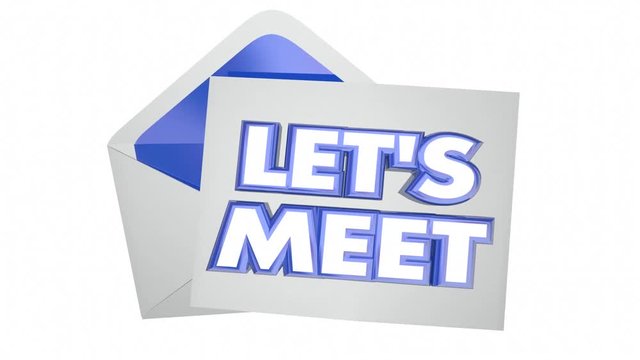 Let's Meet Invitation Discussion Talk 3d Animation