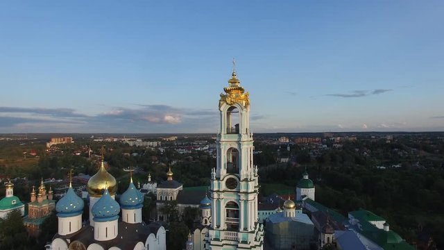 The Holy Trinity-St. Sergius Lavra. Sergiev Posad. Aerial view.