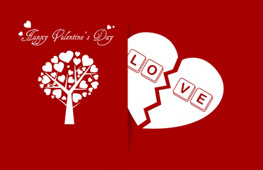 Happy Valentines Day card. love romantic background