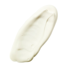 Cosmetic cream in abstract shape on background