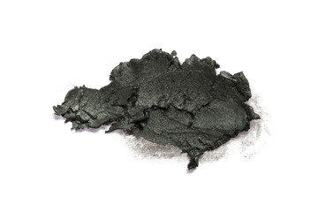 Smudged black color cosmetic on background