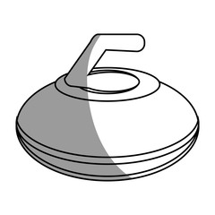 Curling icon. Winter sport hobby recreation equipment and activity theme. Isolated design. Vector illustration