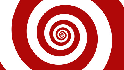 Carnival red & White spiral Optical illusion illustration, abstract background graphics asset,...