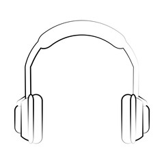 Headphone icon. Industrial security safety and protection theme. Isolated design. Vector illustration