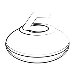 Curling icon. Winter sport hobby recreation equipment and activity theme. Isolated design. Vector illustration