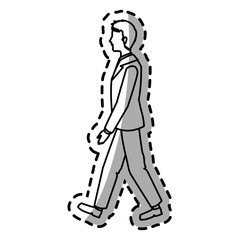 Businessman icon. Management corporate job and leader theme. Isolated design. Vector illustration