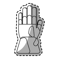 Glove icon. Winter cloth warm fashion and cold theme. Isolated design. Vector illustration