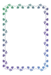 Beautiful frame with roses silhouettes.