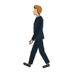 Businessman icon. Management corporate job and leader theme. Isolated design. Vector illustration